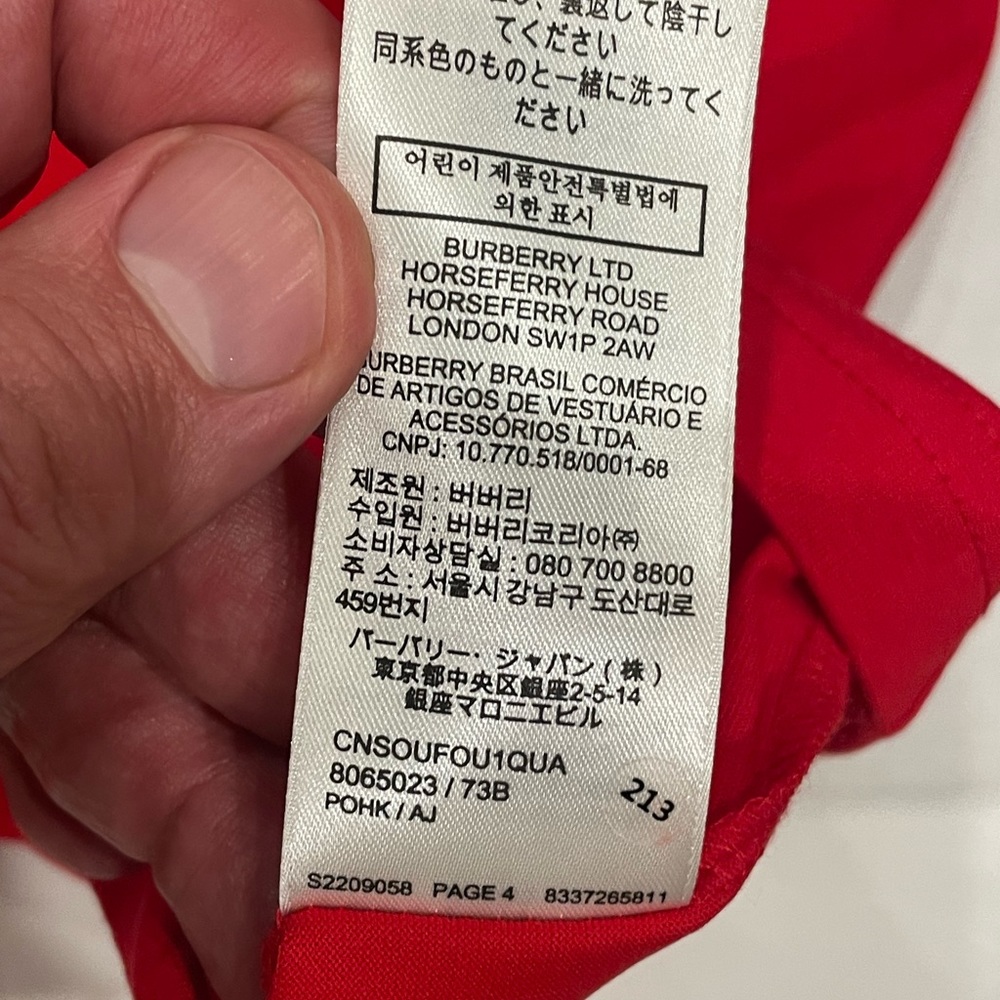 BURBERRY England Cotton T shirt L Large imported - Picture 10 of 10